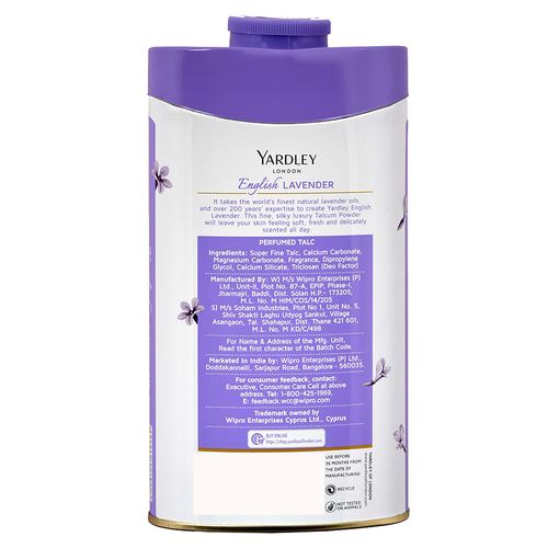 Yardley London English Lavender Perfumed Talc, 250 g
